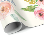 Aquarell-BlumenPackpapier Geschenkpapier (Rolleneckpunkt)