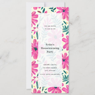 Aquarell-Blumenparty für jeden Anlass Einladung