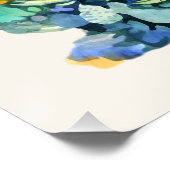 Aquarell-Blumenposter mit Zitat Poster (Ecke)
