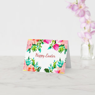 Aquarell-Blumenrahmen individuell Karte