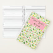 Aquarell-Blumenrastermuster Notizblock (Innen)