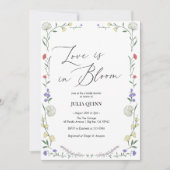 Aquarell Blumenrosa Grünes Brautparty Einladung (Vorderseite)