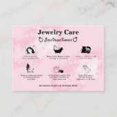 Aquarell Blumenrot Rosa Juwelierhilfe Begleitkarte (Vorderseite)