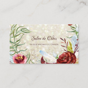 Aquarell-Blumensalon Visitenkarte