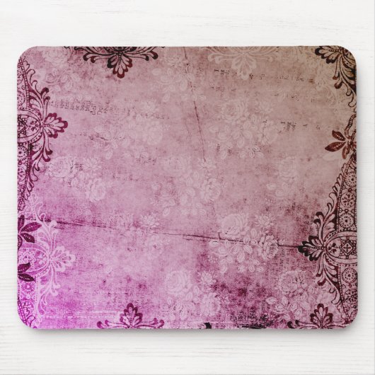 Aquarell-BlumenSchmutz KRW Burgunder Mousepad (Vorne)