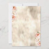 Aquarell Blumenschwan Glitzer Tropfen Kinderdusche Einladung (Rückseite)