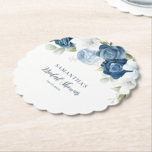 Aquarell-Blumenskript Moderne Brautparty Untersetzer