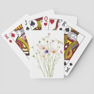Aquarell-Blumenstrauß aus Wildblumen Spielkarten