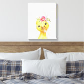 Aquarell Blumenstrauß Bauernhof Kunst, Dichtung un Leinwanddruck (Insitu (Schlafzimmer))