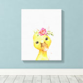 Aquarell Blumenstrauß Bauernhof Kunst, Dichtung un Leinwanddruck (Insitu (Holzboden))