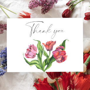 Aquarell-Blumenstrauß Dankeskarte
