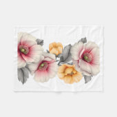 Aquarell-Blumenstrauß-Decke Fleecedecke (Vorderseite (Horizontal))