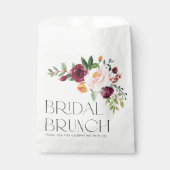 Aquarell-Blumenstrauß-Herbst-Braut-Brunch Geschenktütchen (Vorderseite)