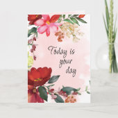 Aquarell Blumenstrauß Muttertag oder Geburtstag in Karte (Vorderseite)