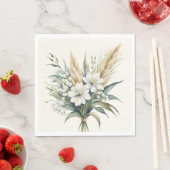 Aquarell-Blumenstrauß Serviette (Beispiel)