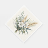 Aquarell-Blumenstrauß Serviette (Ecke)