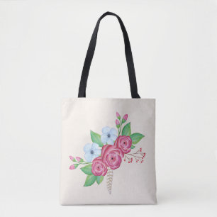 Aquarell-Blumenstrauß Tasche