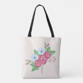 Aquarell-Blumenstrauß Tasche (Rückseite)