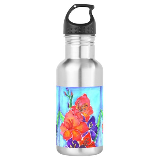 Aquarell-Blumenstrauß Trinkflasche (Vorderseite)