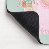 Aquarell-Blumentasse mit individuellem Foto Mousepad (Ecke)