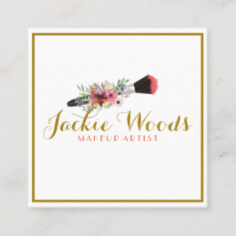 Aquarell-BlumenVisitenkarte Quadratische Visitenkarte