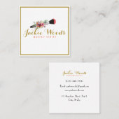 Aquarell-BlumenVisitenkarte Quadratische Visitenkarte (Vorne/Hinten)