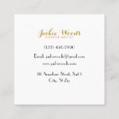 Aquarell-BlumenVisitenkarte Quadratische Visitenkarte (Rückseite)