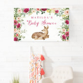 Aquarell Blumenwald Babydusche Party Banner (Insitu)