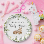 Aquarell Blumenwald Babydusche Party Pappteller (Party)