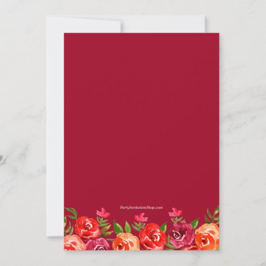 Aquarell Blumenzwiebeln Dusche lädt ein (Rückseite)