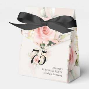 Aquarell Blumig Elegante 75. Geburtstagsfeier Geschenkschachtel