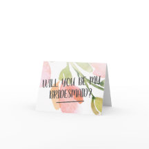 Aquarell-Blüte sind Sie meine Brautjungfer