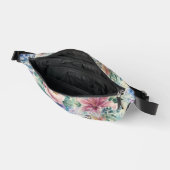 Aquarell-Blüten-Libellen-Muster Bauchtasche (Offen)