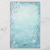 Aquarell-Blüten-Schreibwaren Briefpapier (Rückseite)