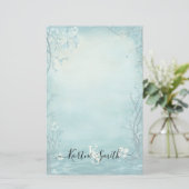 Aquarell-Blüten-Schreibwaren Briefpapier (Stehend Vorderseite)