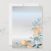 Aquarell Blütenblumen Silver Save the Date (Rückseite)