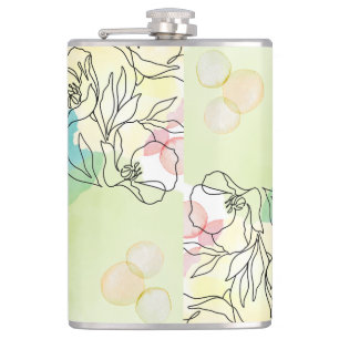 Aquarell Bohemian-Design auf einem Spezialbecher Flachmann
