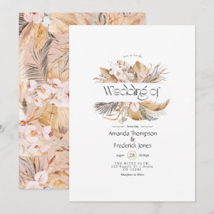 Aquarell-Bohemian-Hochzeitseinladung Einladung