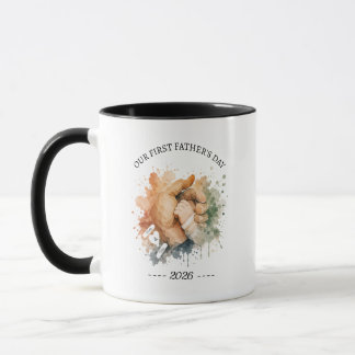Aquarell Boho Erster Vatertag Fist Bump Tasse