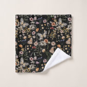 Aquarell Boho Floral Badhandtuch Set (Waschlappen)