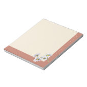 Aquarell Boho Floral Daisy Weihnachtsgeschenk Notizblock (Rotiert)
