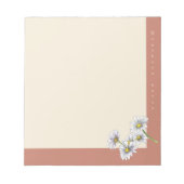 Aquarell Boho Floral Daisy Weihnachtsgeschenk Notizblock (Vorderseite)
