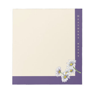 Aquarell Boho Floral Daisy Weihnachtsgeschenk Notizblock