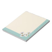 Aquarell Boho Floral Daisy Weihnachtsgeschenk Notizblock (Rotiert)