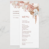 Aquarell Boho Floral Einladung (Vorne/Hinten)