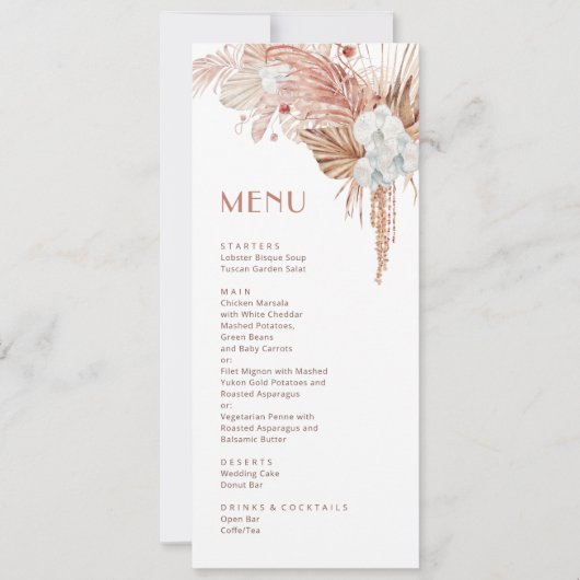 Aquarell Boho Floral Einladung (Vorderseite)