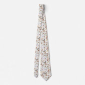 Aquarell Boho Floral Krawatte (Rückseite)
