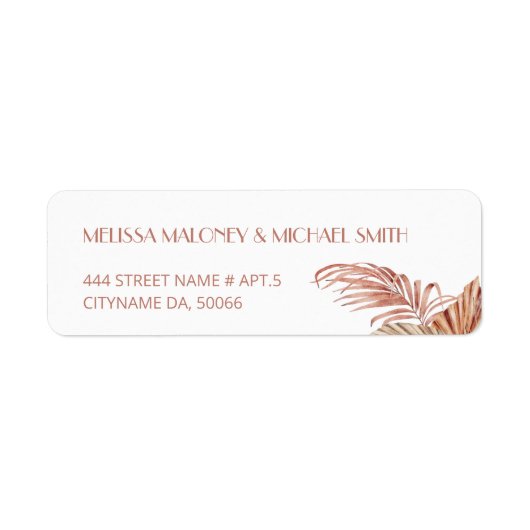 Aquarell Boho Floral Terrakotta (Vorne)