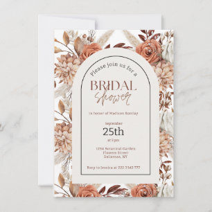 Aquarell-Boho-Florale-Hochzeitsdusche Einladung