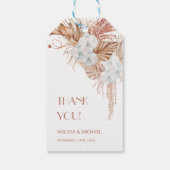 Aquarell Boho Hochzeit Danke Geschenkanhänger (Rückseite)